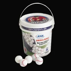 Jugs Small-Ball White Baseball Bucket (4 Dozen)