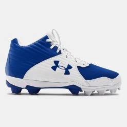 Under Armour Junior Leadoff Mid 3023448-400 Rubber Baseball Cleat