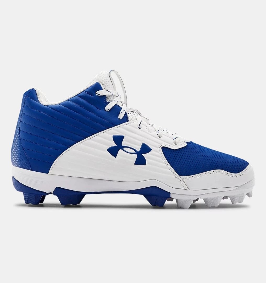Under Armour Junior Leadoff Mid 3023448-400 Rubber Baseball Cleat 3 Under Armour Junior Leadoff Mid 3023448-400 Rubber Baseball Cleat