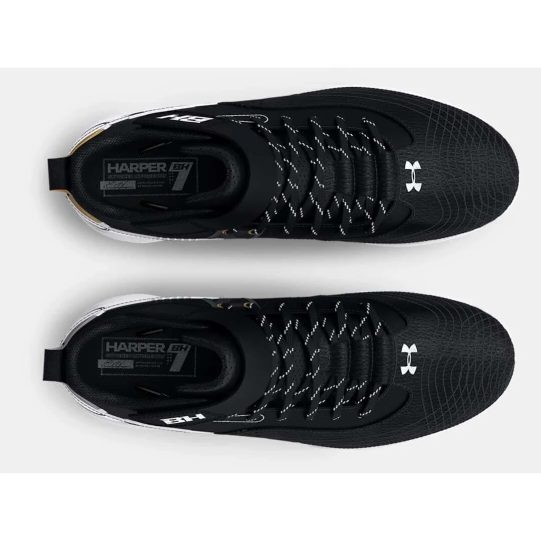 Under Armour Junior Harper 7 RM Mid 3025598-001 Rubber Baseball Cleat 5 Under Armour Junior Harper 7 RM Mid 3025598-001 Rubber Baseball Cleat - Image 3