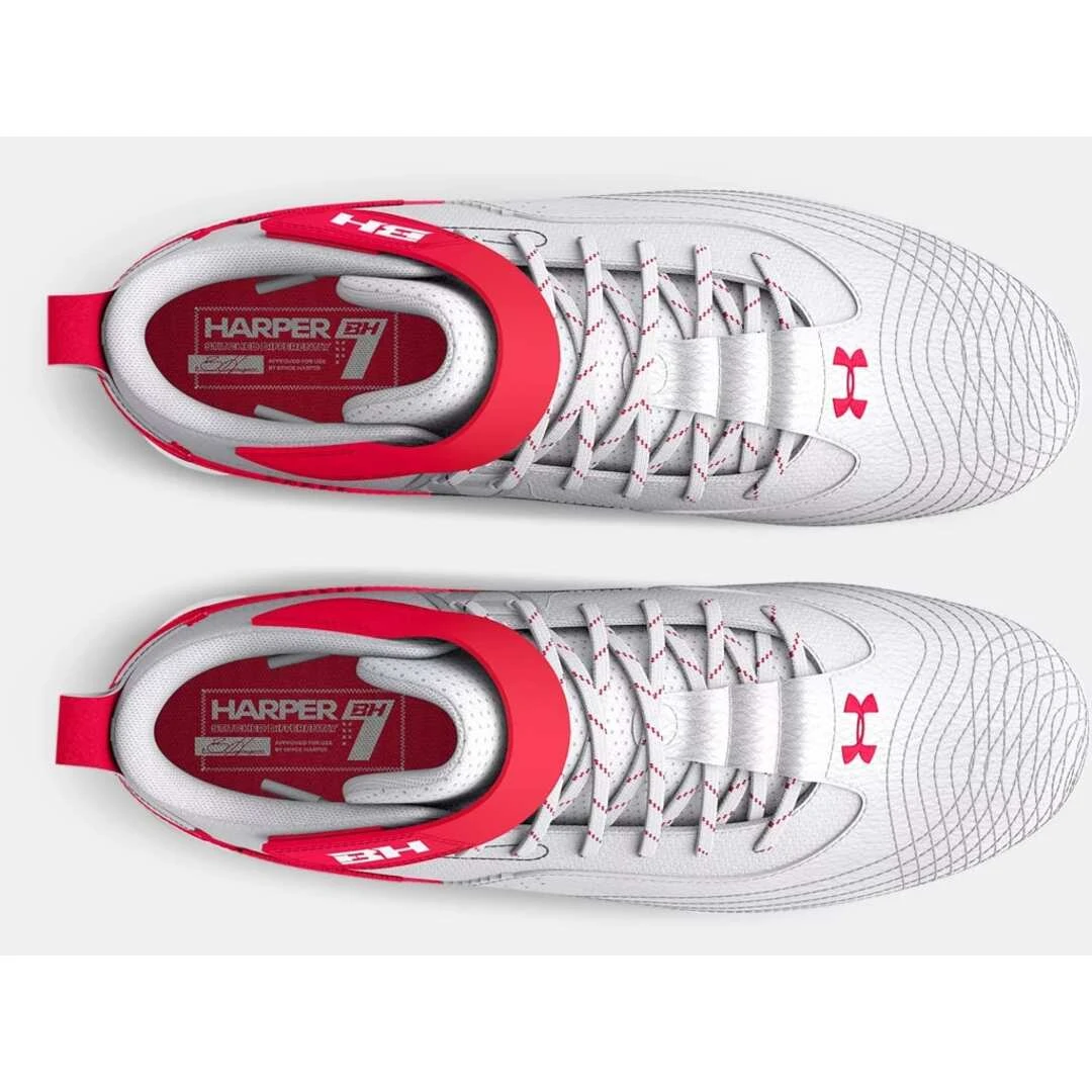 Under Armour Men's Harper 7 RM Mid 3025587-601 Rubber Baseball Cleat 5 Under Armour Men's Harper 7 RM Mid 3025587-601 Rubber Baseball Cleat - Image 3